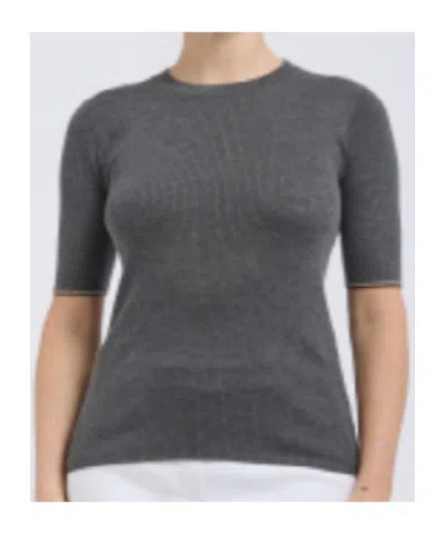 Brunello Cucinelli Short-sleeved Knitwear In Gray