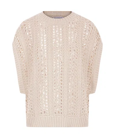 BRUNELLO CUCINELLI BRUNELLO CUCINELLI RIBBED NET JUMPER