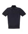Brunello Cucinelli Short Sleeved Buttoned Polo Shirt In Blue