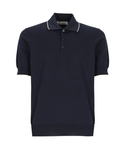 Brunello Cucinelli Short-sleeved Polo Shirt In Black