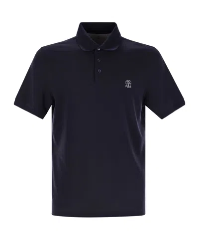 Brunello Cucinelli Short-sleeved Polo Shirt In Black