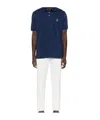Brunello Cucinelli Short-sleeved Polo Shirt In Blue