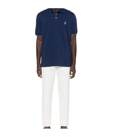 BRUNELLO CUCINELLI BRUNELLO CUCINELLI LOGO DETAILED SHORT-SLEEVED POLO SHIRT