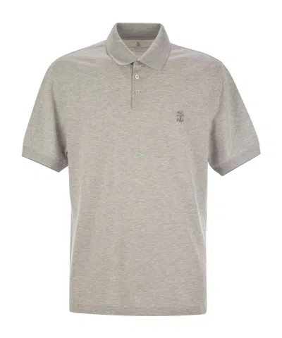 BRUNELLO CUCINELLI BRUNELLO CUCINELLI LOGO DETAILED SHORT-SLEEVED POLO SHIRT
