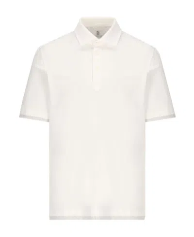 Brunello Cucinelli Short-sleeved Polo Shirt In Multi