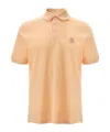Brunello Cucinelli Logo Piqué Polo Shirt In Nude