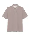 Brunello Cucinelli Cotton Polo Shirt In Nude