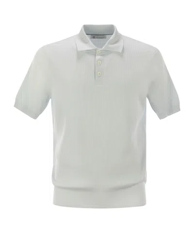 BRUNELLO CUCINELLI BRUNELLO CUCINELLI SHORT-SLEEVED RIBBED POLO SHIRT