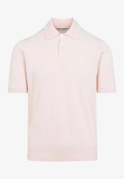 Brunello Cucinelli Short-sleeved Polo T-shirt In Pink
