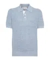 Brunello Cucinelli Men's Jersey Polo Shirt In Blue