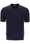 BRUNELLO CUCINELLI SHORT-SLEEVED RIBBED-KNIT POLO SHIRT