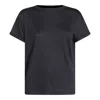Brunello Cucinelli Short-sleeved Round Neck Knitted T-shirt In Black