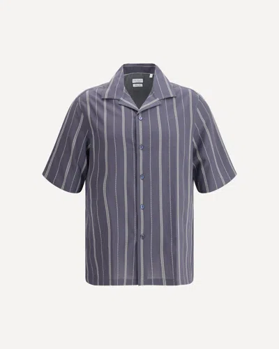 Brunello Cucinelli Short-sleeved Shirt In Blue
