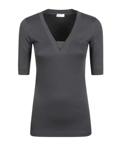 Brunello Cucinelli Short-sleeved Shirt In Black