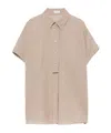 Brunello Cucinelli Short-sleeved Shirt In Nude