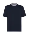 Brunello Cucinelli Short-sleeved Straight Hem T-shirt In Black