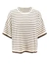 Brunello Cucinelli Short-sleeved Sweater In White