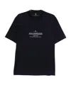 Brunello Cucinelli Cotton Crew Neck T-shirt With Graphic Print In Black