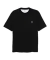 Brunello Cucinelli Logo-embroidered Cotton T-shirt In Black