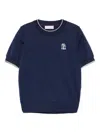 Brunello Cucinelli Short-sleeved T-shirt In Blue