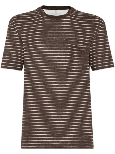 Brunello Cucinelli Short-sleeved T-shirt In Brown