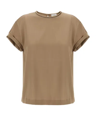 Brunello Cucinelli Short-sleeved T-shirt In Brown