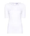 Brunello Cucinelli Woman T-shirt White Size Xl Cotton, Elastane, Brass In White