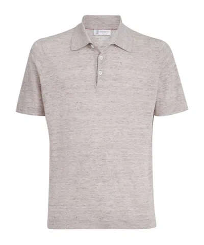 BRUNELLO CUCINELLI BRUNELLO CUCINELLI SHORT SLEEVED KNITTED POLO SHIRT