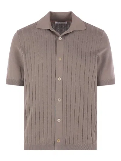 Brunello Cucinelli Short Sleeves Polo Neck Cardigan