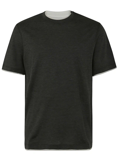 Brunello Cucinelli Short Sleeves T-shirt In Grey