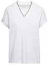 Brunello Cucinelli Short Sleeves Tshirt In White
