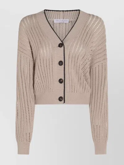Brunello Cucinelli Short V-neck Sweater Long Sleeves
