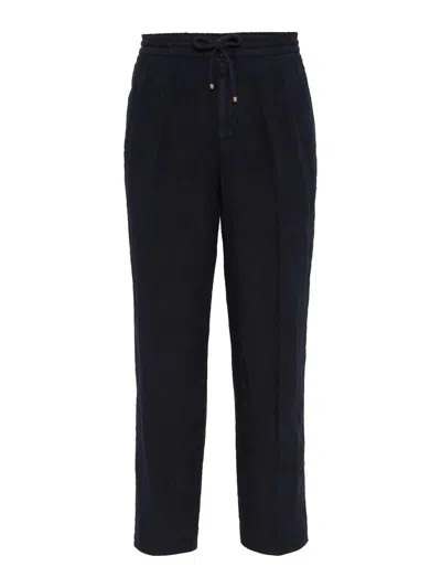 BRUNELLO CUCINELLI GARMENT-DYED LEISURE FIT PANTS