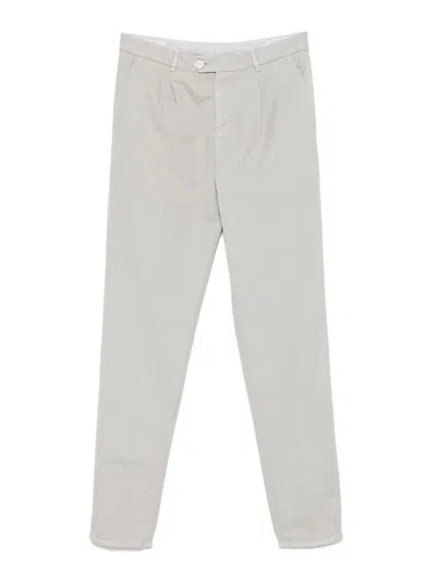 Brunello Cucinelli Garment-dyed Leisure Fit Pants In White