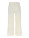 Brunello Cucinelli High-waisted Cotton-linen Pants With Monile Back Detail In White