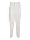 Brunello Cucinelli Pleated Detail Track Pants In White