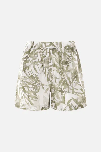 Brunello Cucinelli Shorts In Panama+green