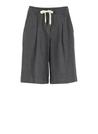 Brunello Cucinelli Shorts In Gray