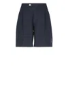 Brunello Cucinelli Nylon Bermuda Shorts In Blue