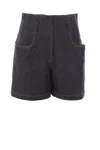 Brunello Cucinelli High-waisted Denim Shorts In Blue
