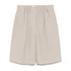Brunello Cucinelli Elasticated-waist Shorts In Brown