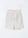 BRUNELLO CUCINELLI SHORTS BRUNELLO CUCINELLI KIDS COLOR YELLOW CREAM,F46591090