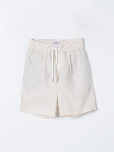 Brunello Cucinelli Shorts  Kids Color Yellow Cream