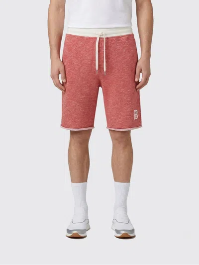 Brunello Cucinelli Cotton And Linen Shorts With Logo In Red