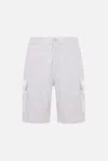 Brunello Cucinelli Mélange-effect Cargo Shorts In Grey