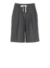 Brunello Cucinelli Drawstring Shorts In Grey