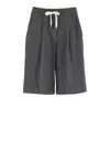 Brunello Cucinelli Drawstring Shorts In Grey