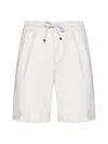 Brunello Cucinelli Linen And Cotton Shorts In Ivory