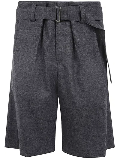 Brunello Cucinelli Shorts Over Clothing In Gray