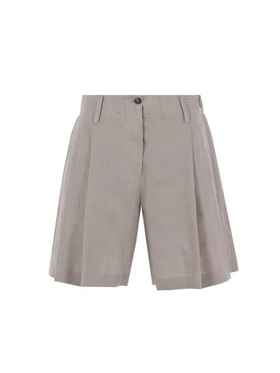 Brunello Cucinelli Shorts Pastello In Gray